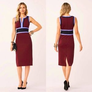 Diane Von Furstenberg Maribel Stretch Ponte Knee-Length Sheath Dress. Size 4